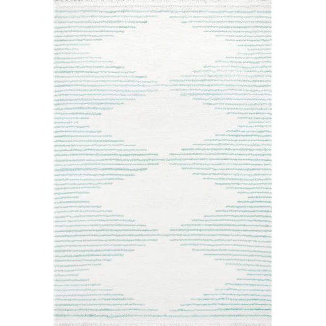 Novogratz FERRIFRR-1AQA2030 2 x 3 Pi Ferris Machine Fait Moderne Rectangle Zone Tapis&44; Aqua