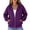 Dark Purple, variant on UDAUDU Zip Up Y2k Hoodies for Women 2026 Fall Casual Long Sleeve Sweatshirts Lightweight Comfort Soft Jackets Gray M