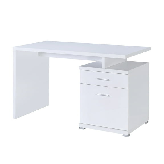Gorgeous white Wooden desk with cabinet