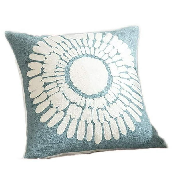 Set of 2 Embroidered Decorative Pillows, Inserts & Covers, Accent Pillows, Throw Pillows with