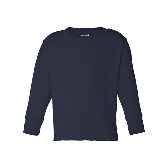Camiseta de manga larga Rabbit Skins para niños pequeños Marina 2T