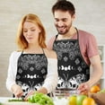 thumbnail image 5 of Black Gothic Skull Butterfly Pattern Apron-Garden Aprons for Women with Pockets-Cotton Linen Waterproof Kitchen Cooking Gardening Aprons Adjustable for Kitchen,Cooking,BBQ and Salon 33x27 Inch, 5 of 7