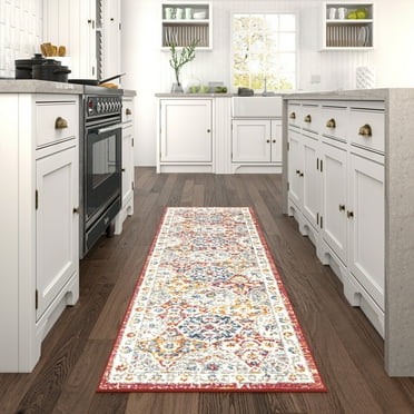 Chelsea Transitional Oriental 2'3'' x 7'3'' Multicolor Polypropylene Indoor Runner Rug, 2' x 7'