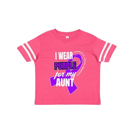 

Inktastic I Wear Purple For My Aunt Pancreatic Cancer Awareness Boys or Girls Toddler T-Shirt
