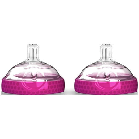 Baby Brezza Baby Bottle Replacement Parts - Stage 3, 2 Pack, Pink