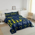 thumbnail image 3 of Tennis Bedding Sets Sport Game Ball Theme Comforter Sets Tennis Room Decor Down Comforter Tennis Sports Comforter Sets Teen Sports Bedding Bed Set 2 Pcs Navy Blue Yellow, 3 of 7