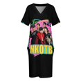thumbnail image 4 of Vestido holgado con bolsillos de banda clásica de música NKóTB Vestido de noche para mujer 2025 Vestido largo para mujer 2025 Noche de fiesta, 4 of 7