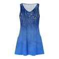 thumbnail image 4 of ALLLIST Dresses for Women with Pockets Mini V Neck Sundress Floral Blue Fashion Tank Outfits for Women, 4 of 7