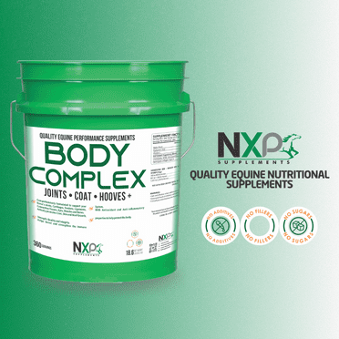 Body Complex - Joints Hooves Coat Skin and more Horse Supplement - 18.6 lb (8.45 Kg) Powder - 360 Servings - NXP Supplements