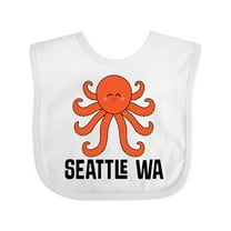 Inktastic Seattle Octopus Washington Vacation Boys or Girls Baby Bib