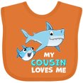 thumbnail image 3 of Inktastic My Cousin Loves Me with Cute Sharks Boys or Girls Baby Bib, 3 of 4