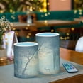 thumbnail image 3 of Yayeee Flameless Candles with Remote Flickering Battery Operated Multi Color Changing, Retro Forest, 3 of 7