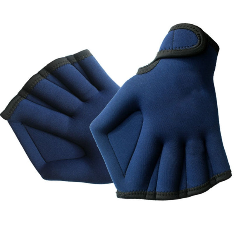 NEW Webbed Swim Surfing Diving Paddle Gloves Full Finger Gloves Adult/Kids 