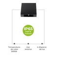 thumbnail image 4 of IPSA, Luminaria Arbotante Decorativa para Muro, 4 Luces Led, 4 Watts, Color Negro, 4 of 4