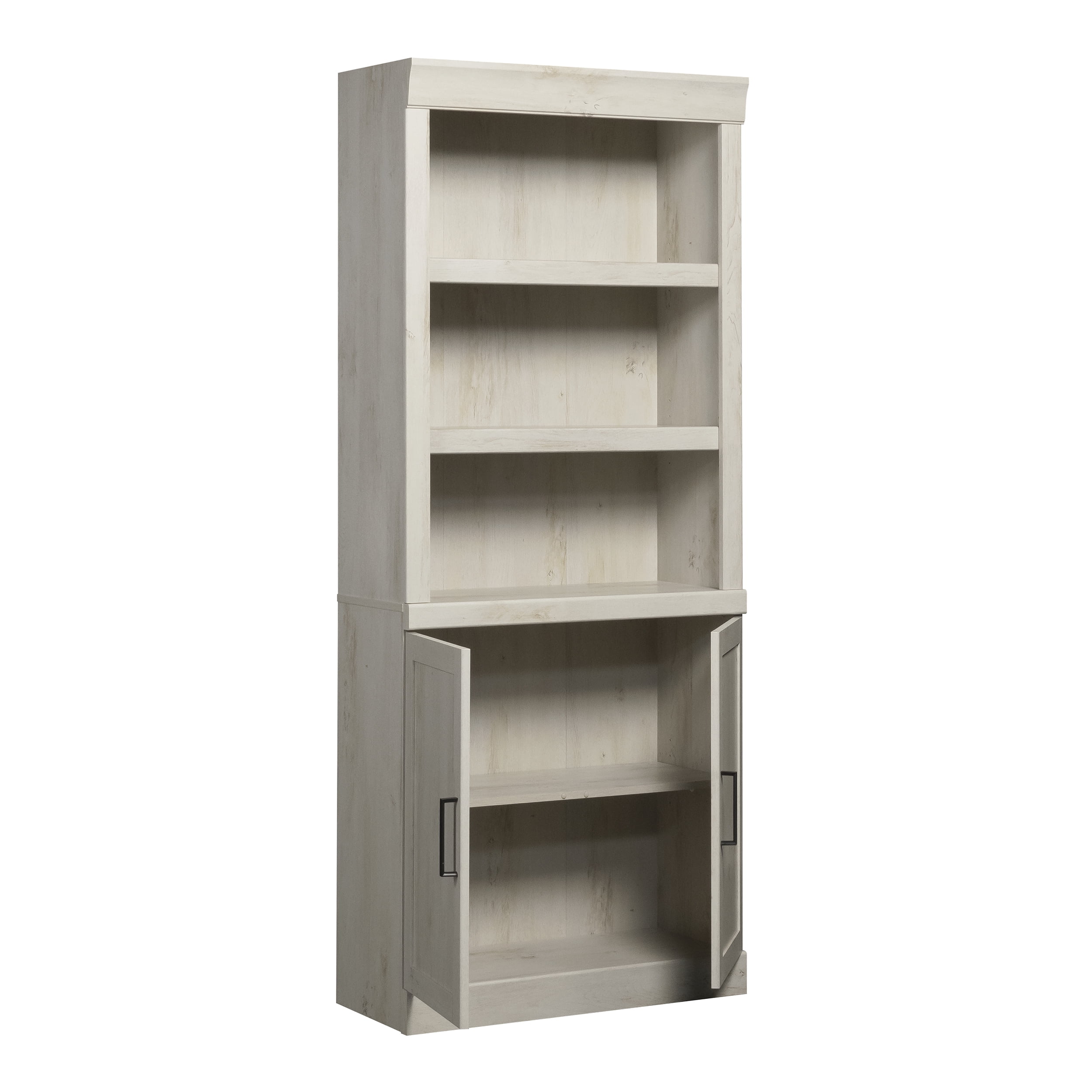 Better Homes & Gardens Glendale Bookcase With Doors, Rustic White Finish