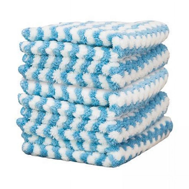 2x 5x Paños de Limpieza Multifuncionales Súper Suaves, Fuertes, con Absorción de Agua, Paños para El Hogar, Terciopelo Coral, Buenos Paños de Cocina, 2 piezas