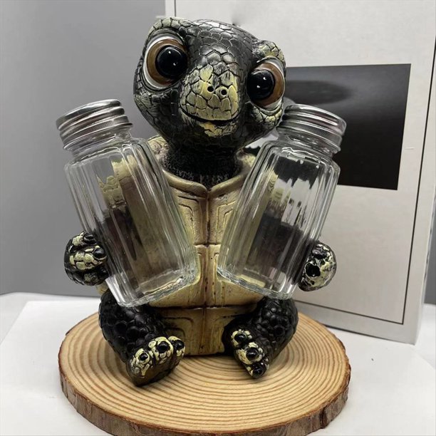 Salero de Simulación de Tortuga para Cocina, Hogar, Decoración, Manualidades, Regalo de Cocina