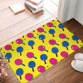 thumbnail image 5 of Haiem Colorful Ping Pong Front Door Mat Indoor Outdoor Entrance, Waterproof All-Season, All-Weather Doormat, Durable Flannel Fabric, Fade Resistant, Low Profile, 16x24in, 5 of 8