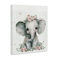 thumbnail image 4 of Stupell Industries Nursery Floral Elephant Animals Painting Wrapped Canvas Art Print Wall Art, 16 x 20, 4 of 8