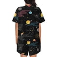 thumbnail image 3 of Lsque Galaxy Women's Short-Sleeved Pajama Set - 2 Piece Soft and Lightweight Sleepwear Set-Small, 3 of 9