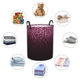 thumbnail image 4 of Sikiie Pink Glitter Sparkles A Print Round Dirty Clothes Basket, Waterproof Standing Foldable Storage Basket, for Laundry Room, Bedroom, Bathroom Storage-Medium, 4 of 6