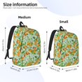 thumbnail image 2 of Naloa Tangerine Print Durable Canvas College Rucksack,Laptop Excursion Backpack,Travel Notebook School Backpack,Bookbag For Men Women, 2 of 5
