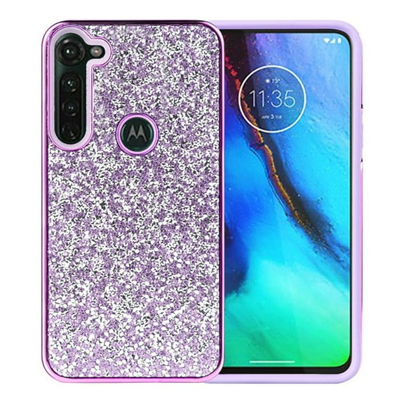 For Motorola Moto G Stylus Deluxe Glitter Diamond Case Cover - Purple