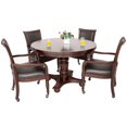 thumbnail image 3 of Hathaway Bridgeport 2-in-1 Poker GAME Table Set - Walnut Finish, 3 of 4