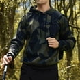 thumbnail image 4 of Birdeem Mens Color Blocking Easy Camouflage Long Sleeved Hooded Top, 4 of 7