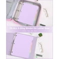 thumbnail image 5 of Durable Plastic 8-Tab Dividers, Big Tab Dividers for 3 Ring Binder, Write&Erase 3 Ring Binder Dividers with Tabs,with Sticker Labels, 1 Set, Pastel Color (Purple), 5 of 9