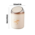 thumbnail image 3 of kkbbma under $5 Plastic Mini Wastebasket Trash Can with Swing Lid , Tiny Desktop Waste Garbage Bin for Home, Office, Kitchen, Vanity Tabletop, Bedroom, Bathroom, 3 of 6