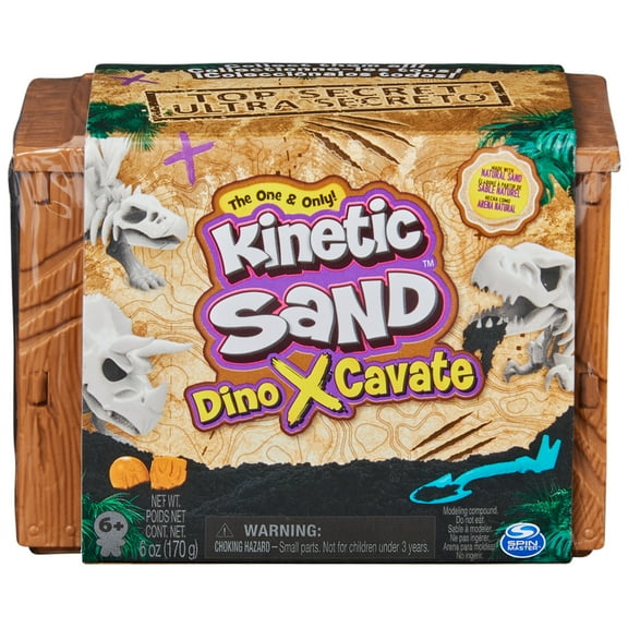 Kinetic Sand, Dino XCavate, Made with Natural Sand, Play Sand for Kids