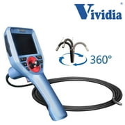 Vividia ME-610 Industrial Automotive Videoscope Borescope Inspection Camera with Detachable 6mm x 1m Joystick-Controlled 360 Articulating Probe