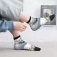 thumbnail image 2 of Fuzoiu Travel Around The World Print Adult Socks, Crew Moisture-wicking Socks, Unisex Cushion Crew Socks,Casual Sports Ankle Socks, 2 of 7