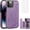 Purple, variant on Asuwish Compatible with iPhone 14 6.1 inch Wallet Phone Case Tempered Glass Screen Protector and Flower PU Leather Credit Card Holder Stand Cell Cover for iPhone14 5G i i-Phone i14 14Case Women Blue