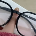 thumbnail image 4 of Large Frame Glasses Oversize Glasses Computer Gaming Glasses Blue Light Eyeglasses Large Frame Glasses Block Blue Light 0 Diopter Computer Gaming Glasses For Fashion Lady, 4 of 5