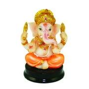 Global Desi Ganesh Resin Statue Ganpati Idol Murti 2.5"
