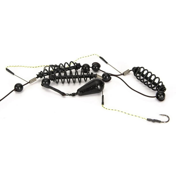 Spring Carp Feeder and Weights Olive Shaped with Hooks Carp
