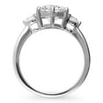 thumbnail image 4 of BERRICLE Sterling Silver 3-Stone Wedding Engagement Rings 2 Carat Round Cut Cubic Zirconia CZ Ring for Women, Rhodium Plated Size 4.5, 4 of 12