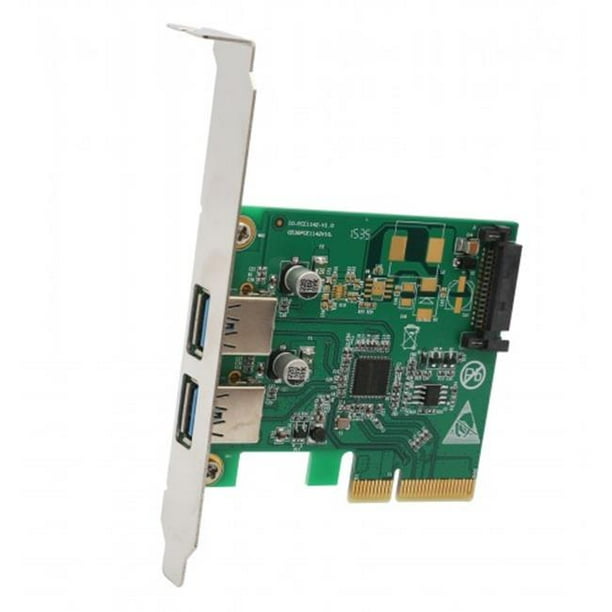I O Crest 2 Port Pci Express X1 Pcie Superspeed Usb 3 0 Card Adapter With Uasp Sata Power Renesas Chipset Walmart Com Walmart Com