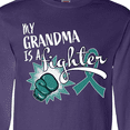 thumbnail image 4 of Inktastic Ovarian Cancer Awareness My Grandma is a Fighter Long Sleeve T-Shirt, 4 of 5