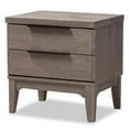 thumbnail image 1 of Baxton Studio Nash-Platinum-NS Nash Rustic Platinum Wood 2 - Drawer Nightstand, 1 of 8