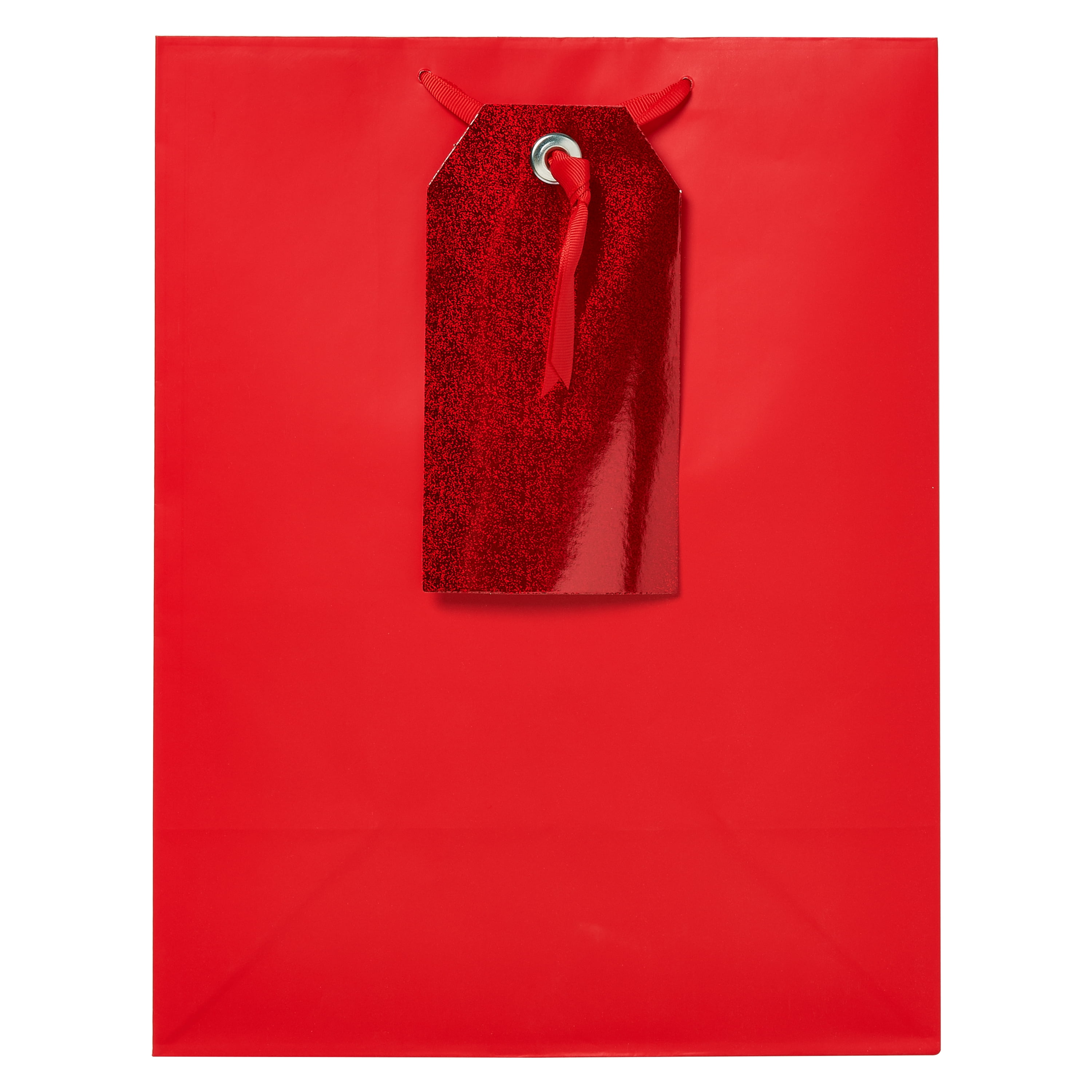 American Greetings Large Red Gift Bag with Gift Tag