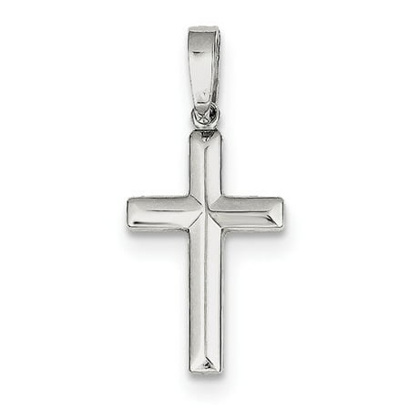 925 Sterling Silver Simple and Classic Polished Cross Pendant
