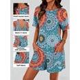 thumbnail image 4 of Anygrew Rompers for Women Casual Short Sleeve Oversized Athletic Workout Reversible Hot Shot Tee Romper Deep Pockets, 4 of 6