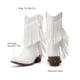 thumbnail image 4 of Botas de Vaquera para Niñas DREAM PAIRS Blancas con Flecos Talla 3, 4 of 6