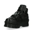 thumbnail image 5 of New Rock Boots WALL285-S3 Unisex Metallic Black Leather Platform Gothic Boots 36, 5 of 7