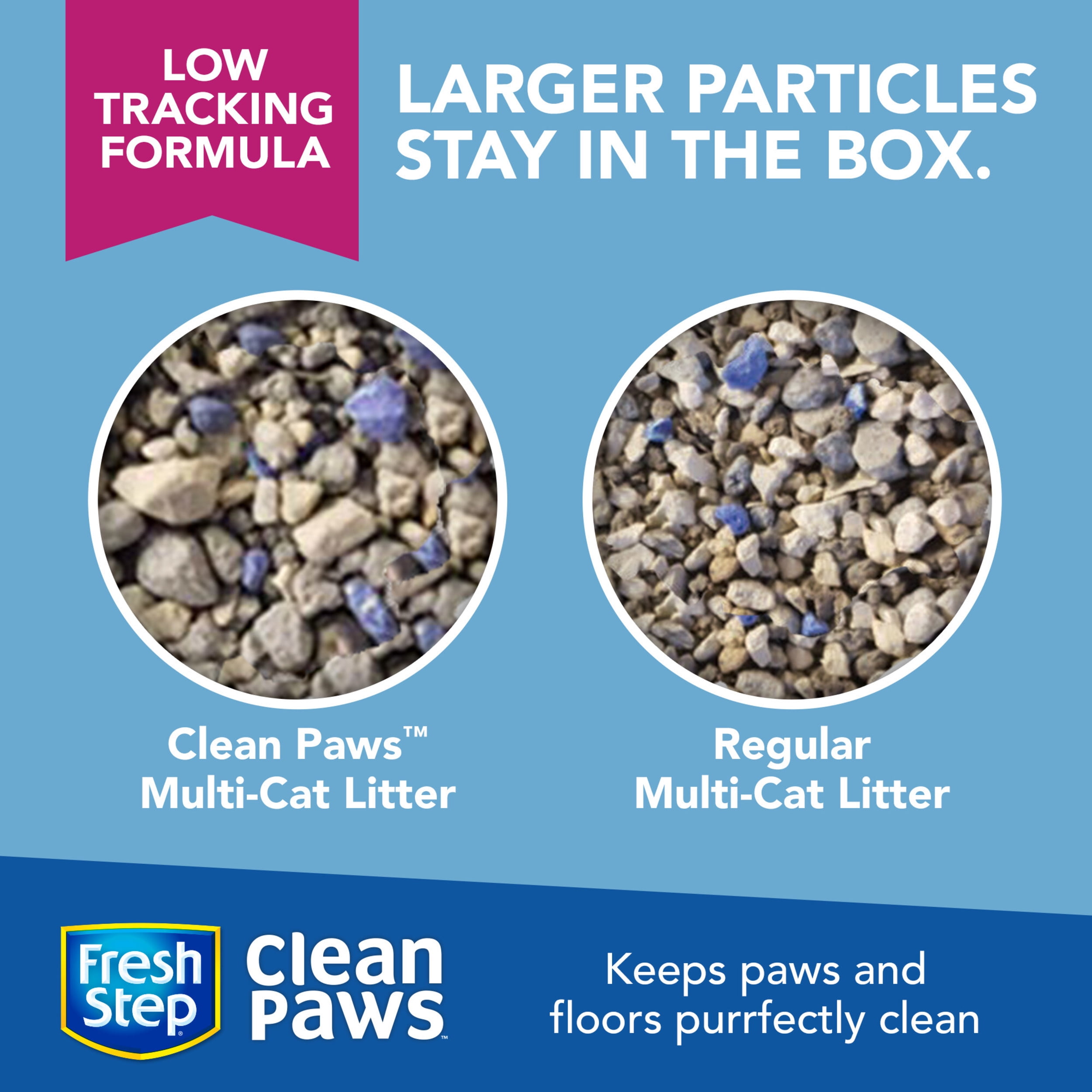 Fresh Step Clean Paws Multi-Cat Scented Clumping Litter with the Power of  Febreze, 22.5 lbs 