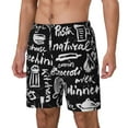 thumbnail image 2 of Daiia Pasta Bacon Mens Swim Trunks Swim Shorts Quick Dry Swim Shorts with Mesh Lining Pockets-Medium, 2 of 9