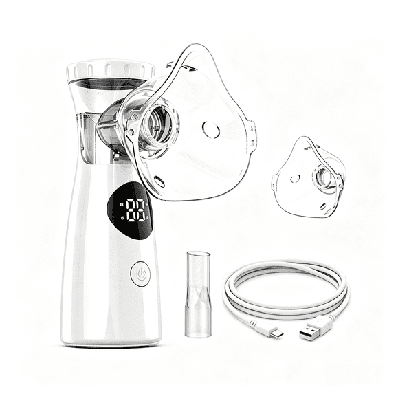 AJZIOJIRO Handheld Portable Ultrasonic Humidifier USB Rechargeable Cool Mist Steam Inhaler for Travel Home Use
